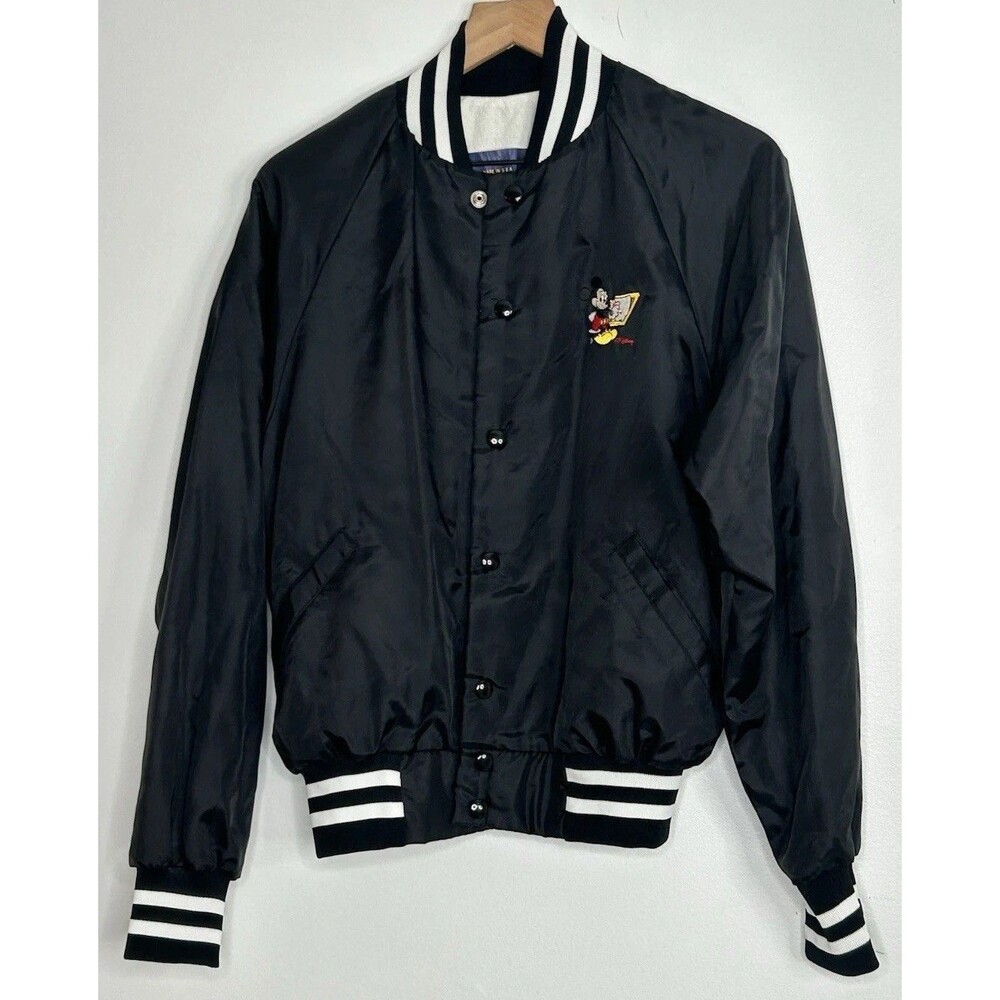 Vintage Disney Jacket Feature Animation Crew Medium Mickey Embroidered Majestic
